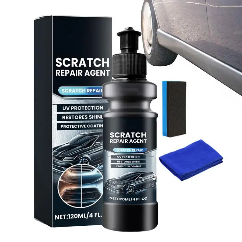 

Car Scratch Remover 120ml Vehicles Scratches Repair Agent With Sponge And Cloth Vehicle Scratch Repair Agent Car Scratch Repair