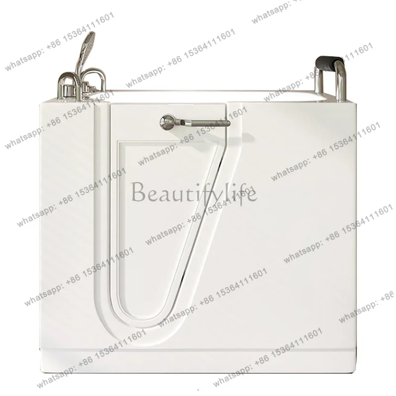 

The elderly side door non-slip barrier-free bathtub disabled bath walk-in seat mildew-proof
