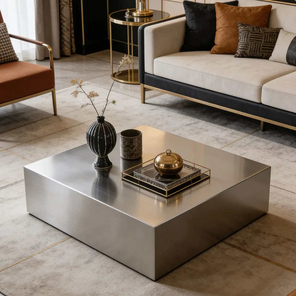 Throne Individual Coffee Table Living Room Organizer Coffee Table Minimalist Stainless Steel Aesthetic Meubles Salon Furniture