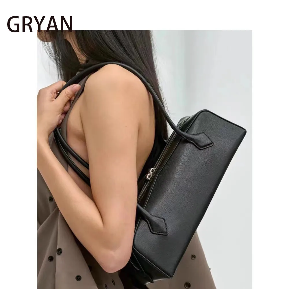 Advanced Sense Retro Ladies Shoulder Bags Trend 2024 Light Luxury Hot Sale Women Bolsas Femininas Genuine Leather Baguette Bag