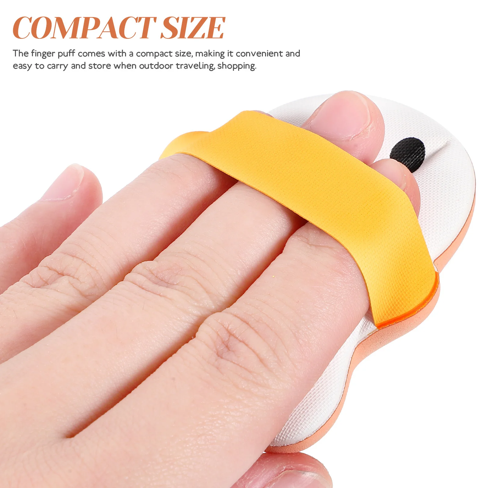 

3Pcs Powder Puff for Face Makeup Mini Finger Puff Cute Cartoon Design Setting Powder Applicator Blending Sponge for Foundation