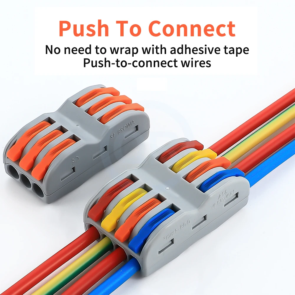 10 Pcs Colour Splicable Quick Terminal Block Wire Connector SPL-1/2/3 SPL-42/62/82 SPL-63/93 SPL-102/122 for Lamp