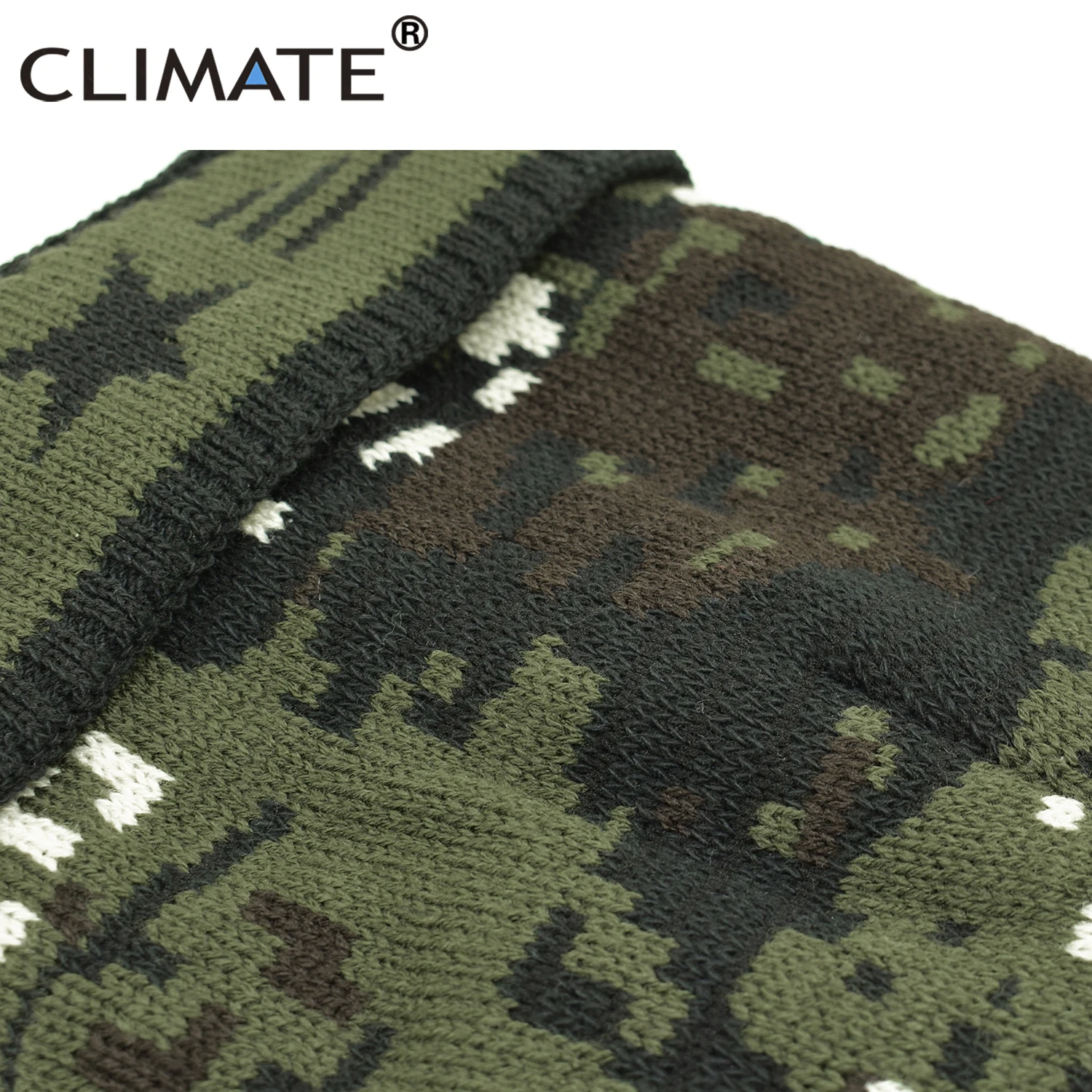 CLIMATE New Camouflage Beanie Winter Warm Hat Cool Wen Man Camo Beanie Knitted Hat Hunting Fishing Outdoor Sport Knitted Hat Cap