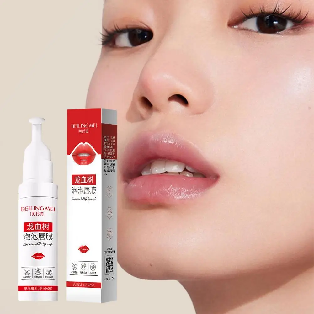 Dragon Blood Tree Essence Bubble Lip Mask, exfolia, hidrata delicantemente, reduce las líneas de los labios, productos de cuidado de los labios