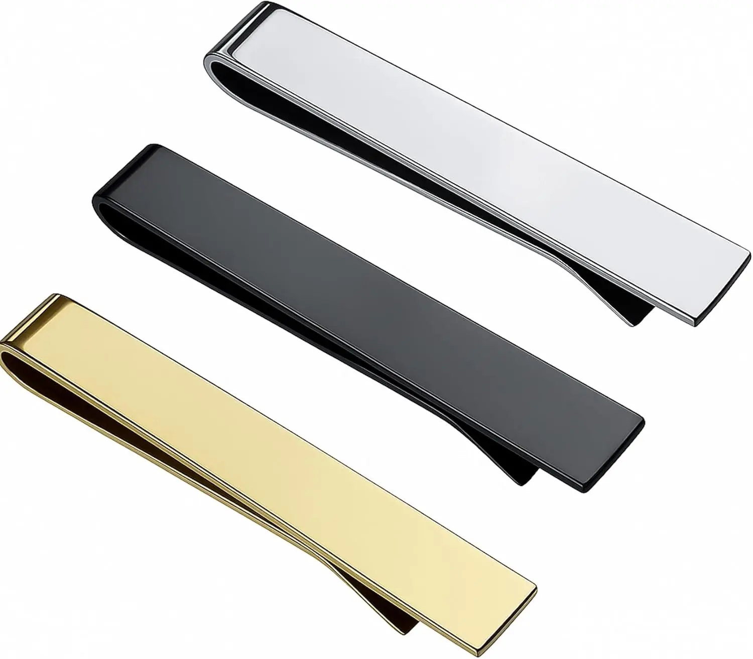 Paquete de 3 pinzas para corbata de hombre, para corbatas delgadas, pinza pequeña para corbata, clip para corbata en la camisa, para reuniones de negocios, bodas, cumpleaños, regalo