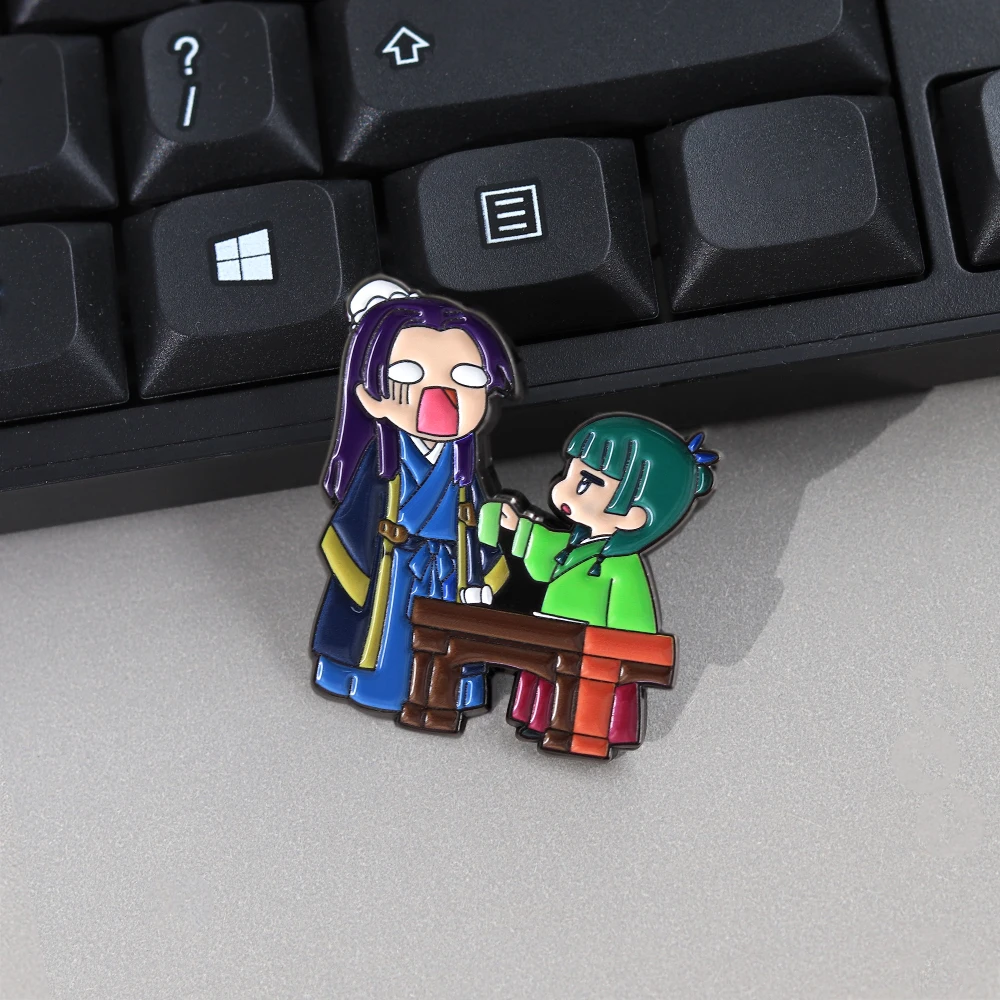 The Apothecary Diaries Emaille-Pin Maomao Jinshi Lustige Anime-Brosche Kusuriya no Hitorigoto Anstecknadel Kleidung Taschen Schmuck Geschenk – Detail 5