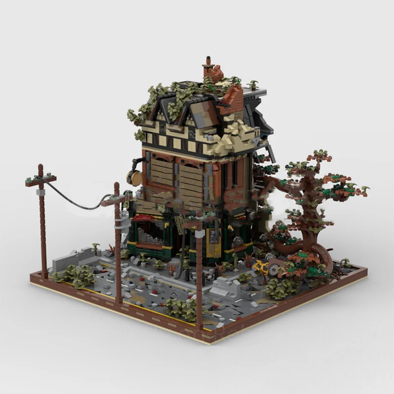 

5126 шт. MOC Tudor угловой апокалипсис модульные строительные блоки DIY архитектурная модель дисплея креативная коллекционная игрушка для детей