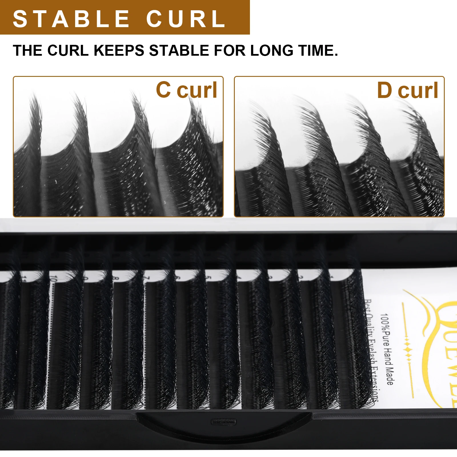 Quewel W Shape 3D 4D 5D Premade Volume Easy Fans Nature Soft Light Individual Lashes Clover Bloom False Eyelashes Extension