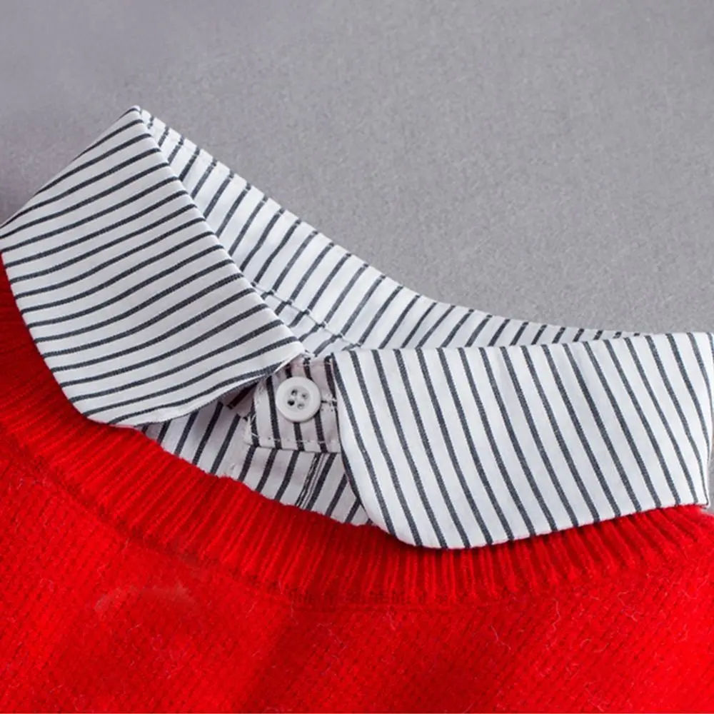 

Новый съемный искусственный воротник, синие полоски, половина рубашки с лацканами, шаль, накидка для женщин и девочек