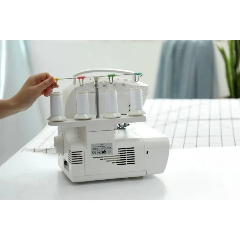 Multifunctional Household Electric Domestic Overlock Sewing Machine Flat-Bed Multiple Feed Automatic Lock Overlock Leather