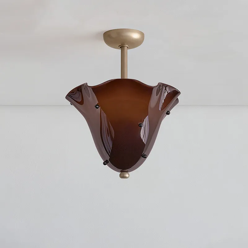 

Modern LED entrance hall ceiling chandelier, suitable for bar room decoration pendant lamp, dimmable, glass lampshade lustre