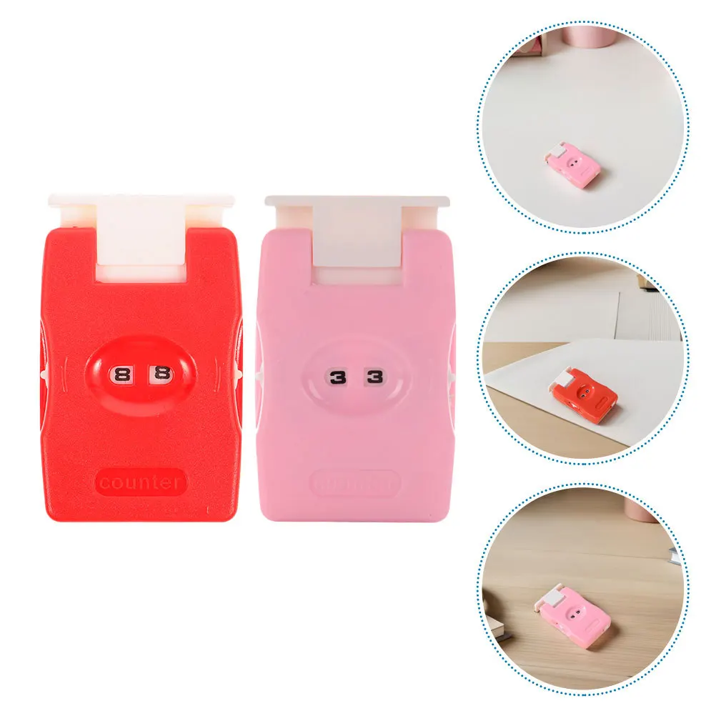 

4Pcs Portable Knitting Counter ABS Row Stitch Marker for Crochet DIY Craft Projects Ergonomic Design Crochet Stitch Counter