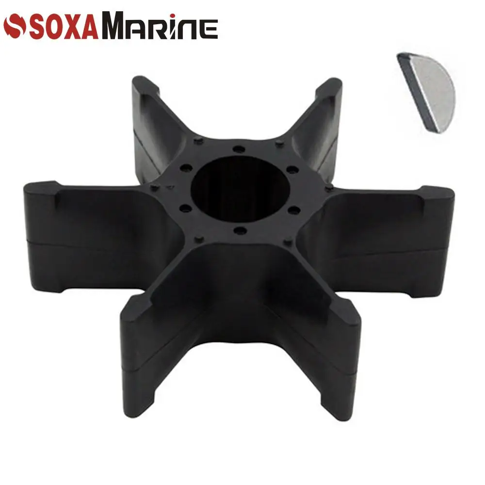 6F5-44352 Water Pump Impeller w/ Key  for Yamaha 2 stroke 40HP Outboard engine parts 6F5-44352-00 6F5-44352-01 6F5-44352-03