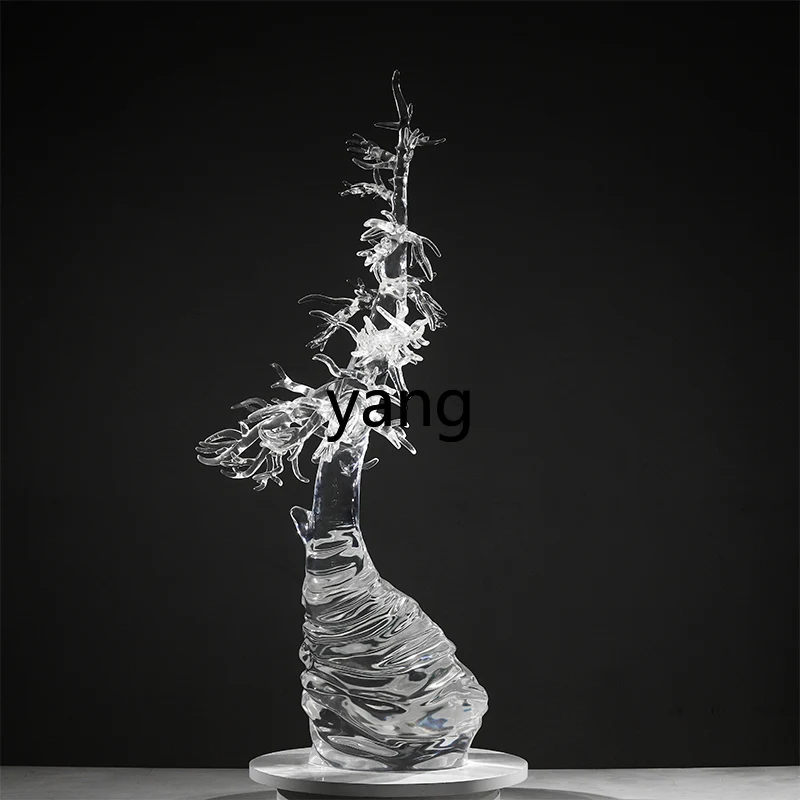 LH  Lucky Abstract Transparent Resin Ornament Art Decoration Living Room TV Cabinet