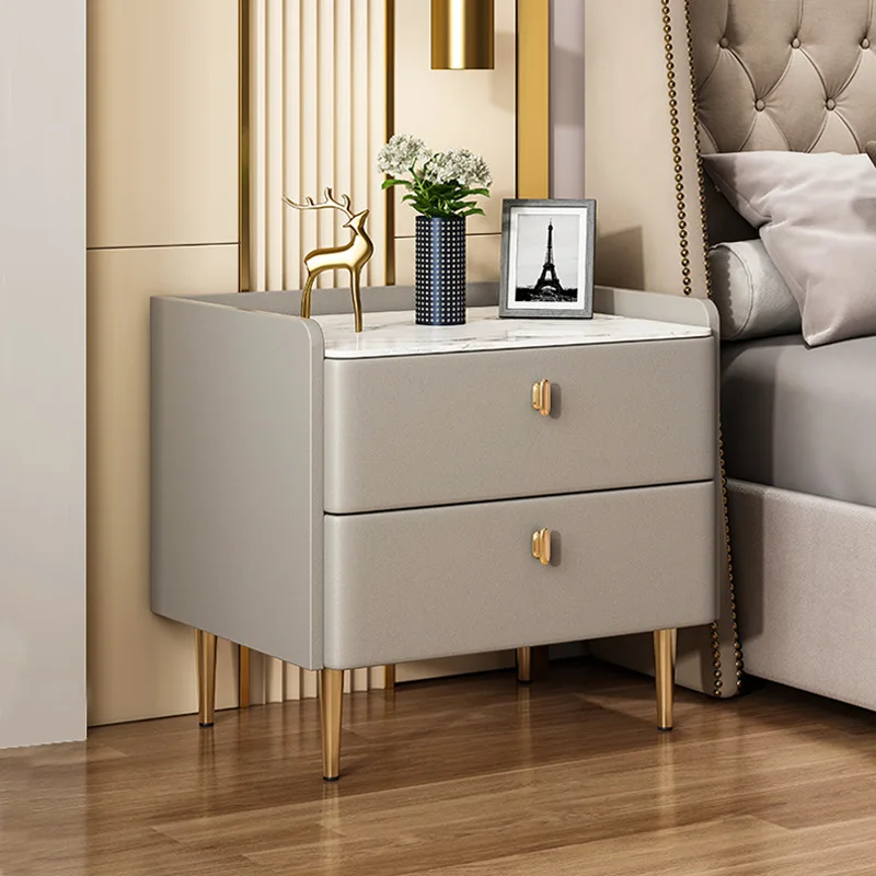 Mesita de noche minimalista moderna de madera maciza, pequeño uso doméstico, dormitorio, nuevo modelo, mesa auxiliar, gabinete de almacenamiento elegante de lujo