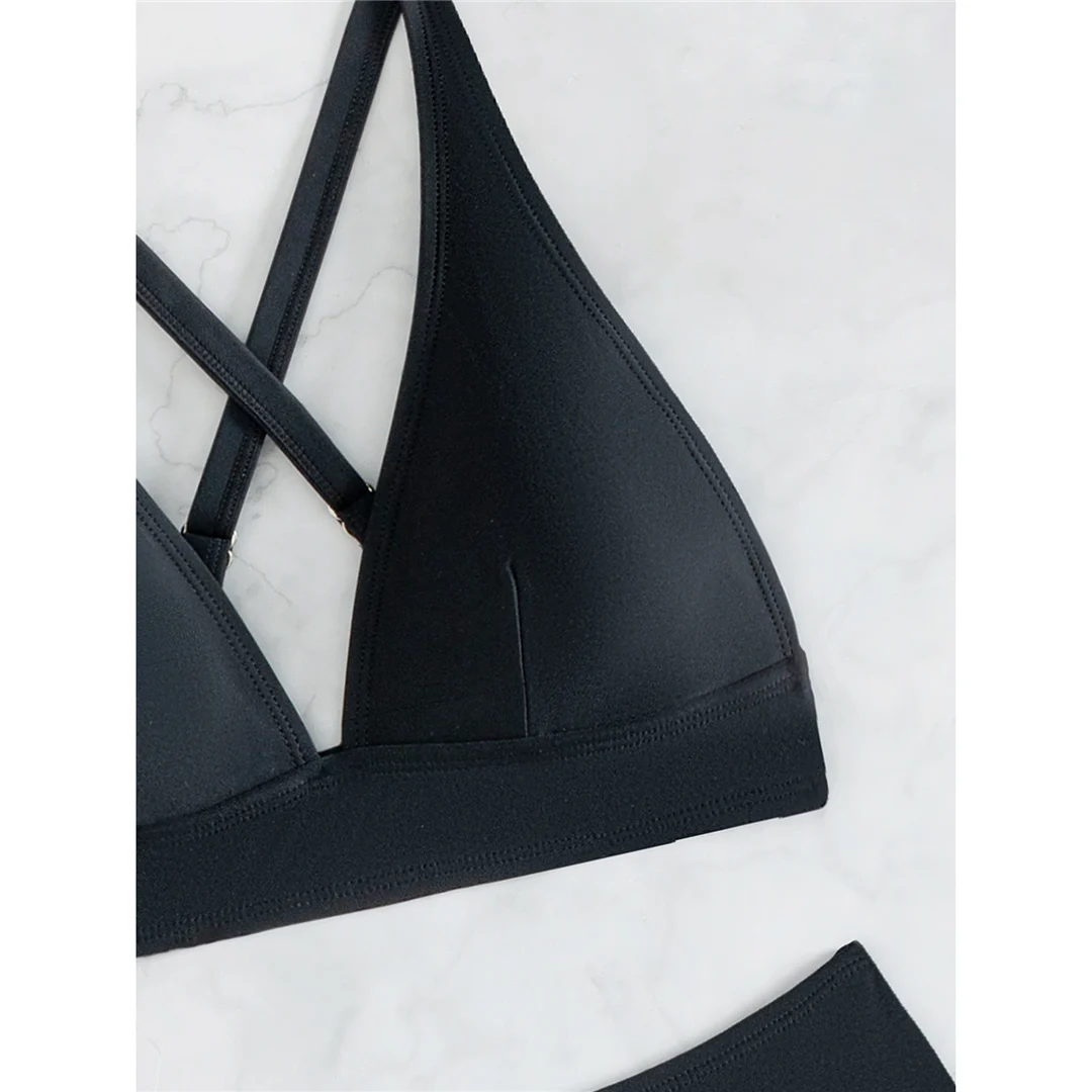 S - XL Cross-Back Mini Micro Thong Bikini Damen Badeanzug Zweiteiliger Bikini-Set Badebekleidung Badeanzug V5022 – Detail 8