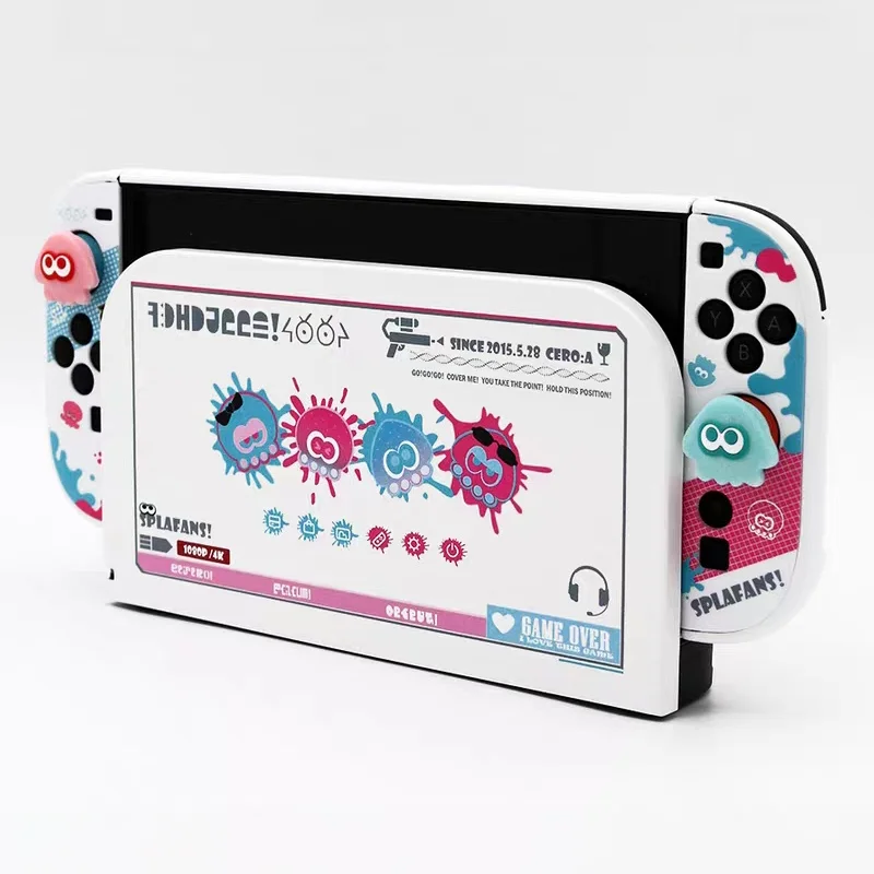 New Splatoon Protective Case For Switch 2 Oled Split Anti Scratch Cover Compatible With Ns Gaming Enthusiasts In Stock Gift