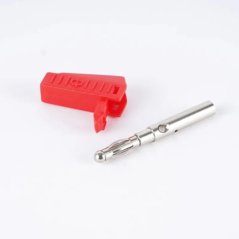 10pcs 4MM Stackable Banana Plug Copper Nickel Plated Soldering Electrical Connector