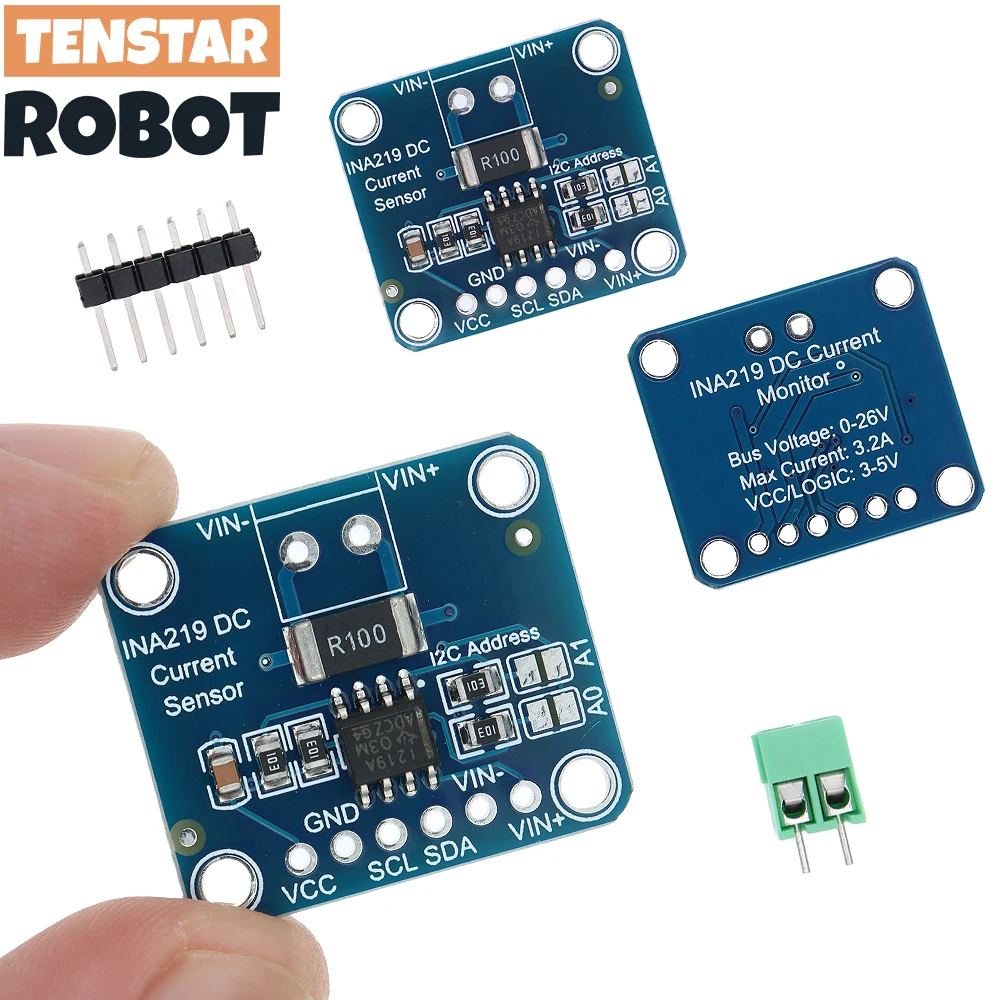 INA219 Bi-directional DC Current Power Supply Breakout Module DIY 3V-5V IIC I2C Power Monitoring Sensor Module