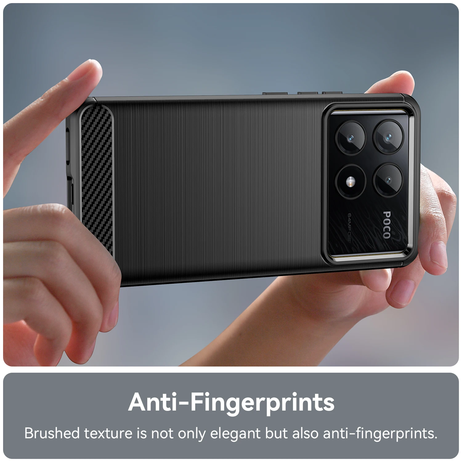 Rubber Carbon Fiber Soft TPU Silicone Back Cover For Mi POCO X6 X5 X4 X3 Pro NFC M5S M3 M5 M4 Pro F3 F4 F5 F6 Pro Phone Case
