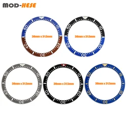 38mmx31.5mm Flat Ceramic Bezel Insert Fit For Seiko 5 SKX007 SKX009 SRPD Tuna Watch Cases NH35 NH36 38*31.5mm Watch Bezel Ring