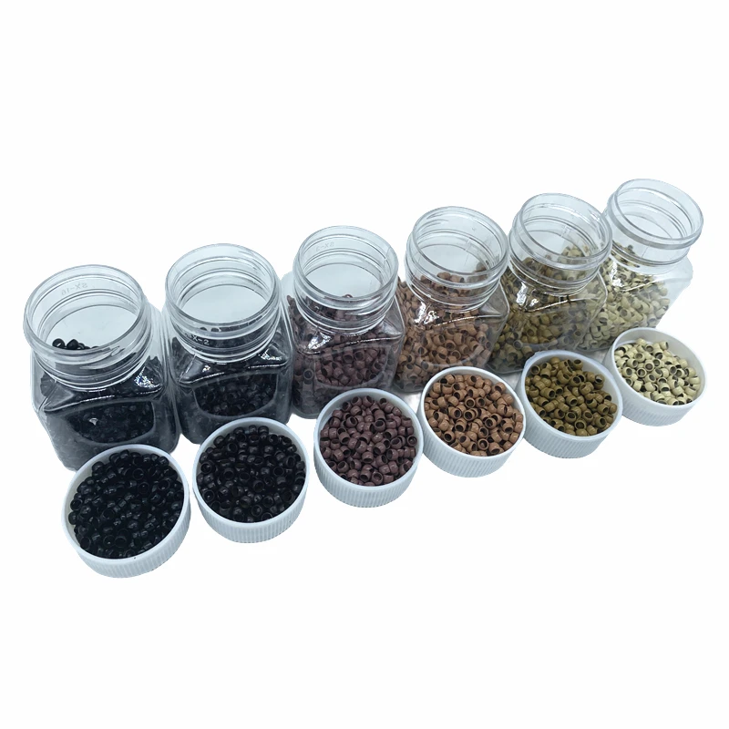 1000pcs 4.0mm Copper Nano Beads Without silicone for Hair Extensions Micro Link Rings Beads