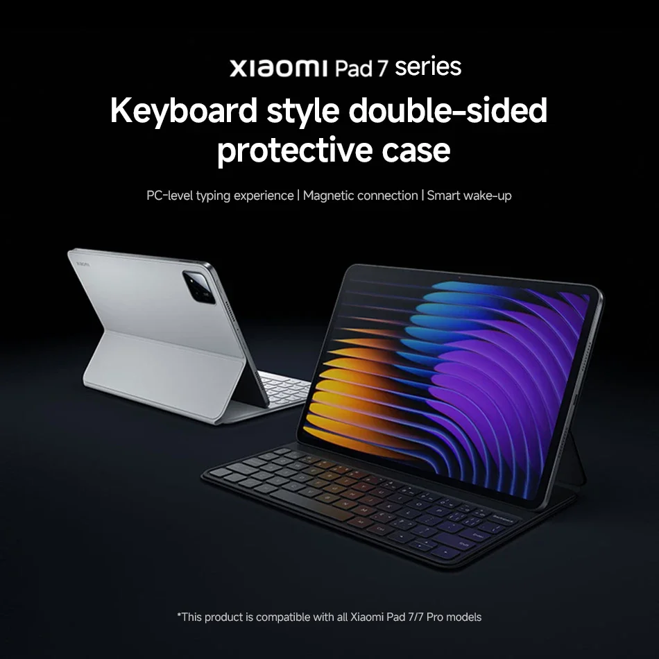 2025 New Original Xiaomi Pad 7 / 7 Pro Keyboard Case English 64-key For Mi Tablet 7 / 7Pro Magnetic Keyboard PU Protective Cover
