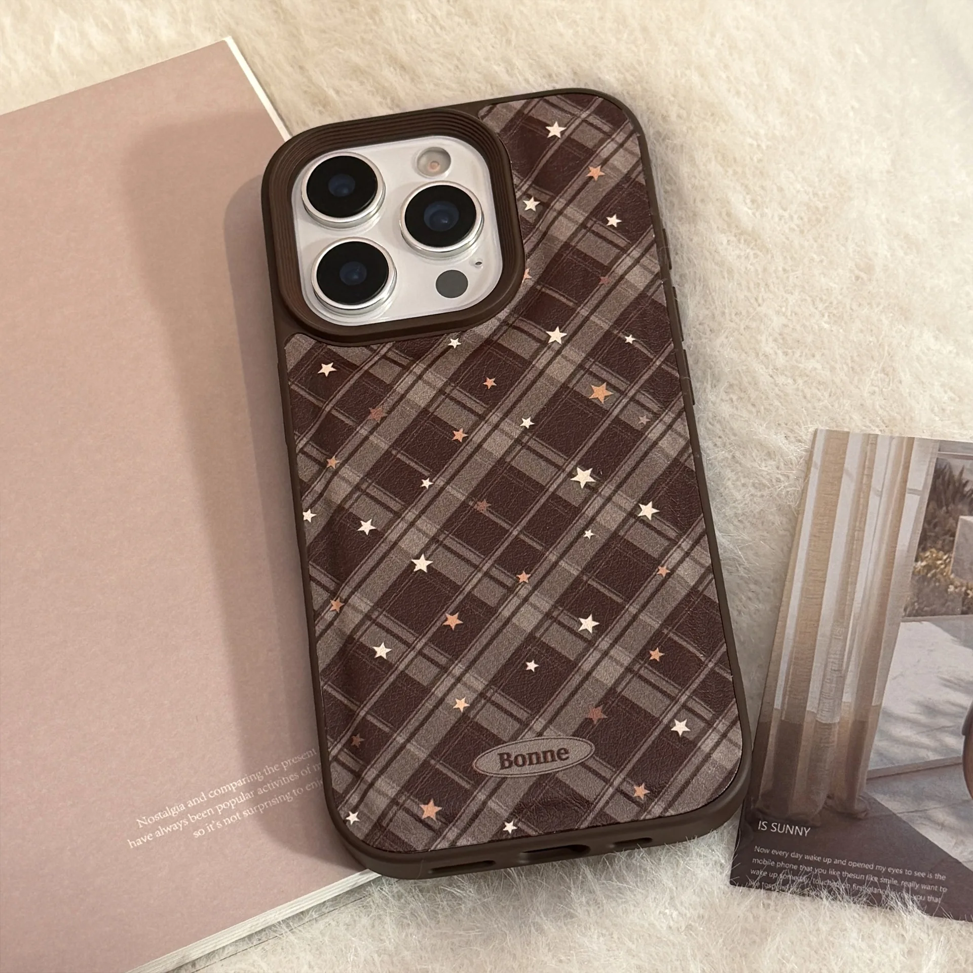 الكورية هندسية متقلب نمط نجوم الجلود الملمس جراب هاتف آيفون 17 16 15 14 13 12 11 برو ماكس غطاء مقاوم للصدمات #6