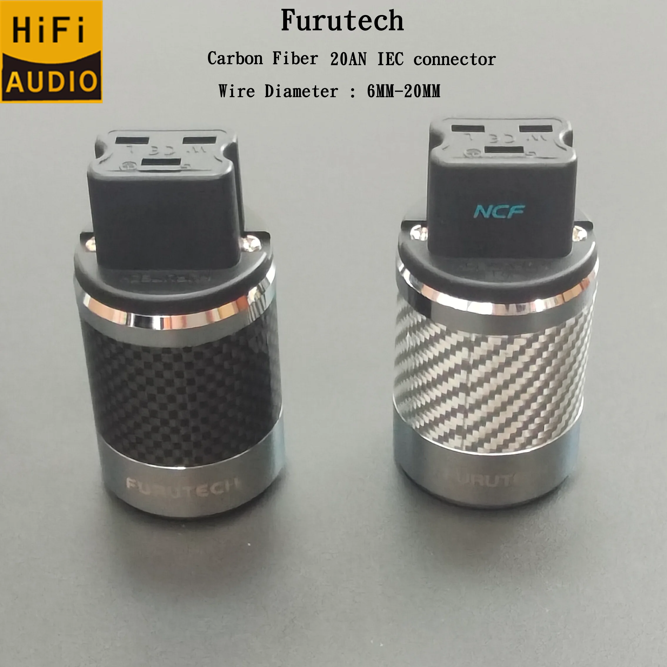 

Hi-End Furutech 20ANBalck/White Carbon Fiber US AU EU Schuko power Plug Socket AC Power cable Electrical IEC female connector