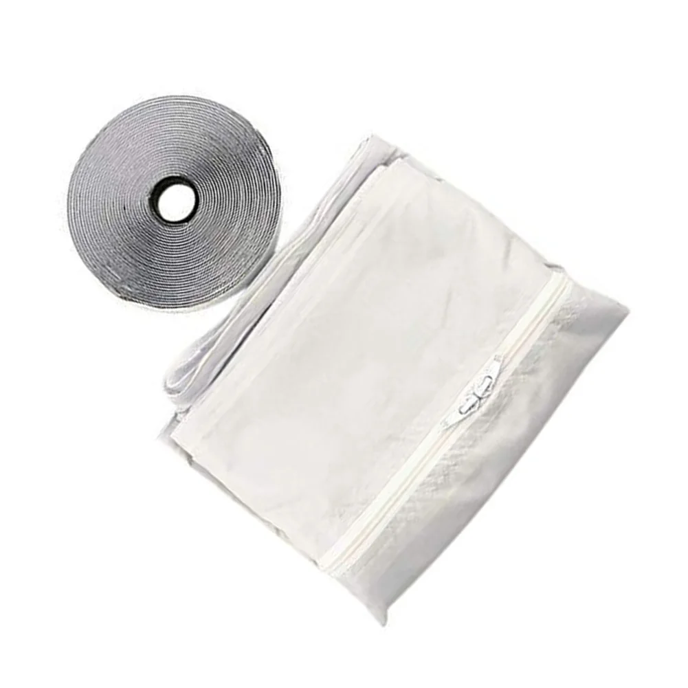 1Pcs 9.84FT White AC Window Seal With Zipper For Portable Air Conditioner And Dryer Vent Sealing Cloth