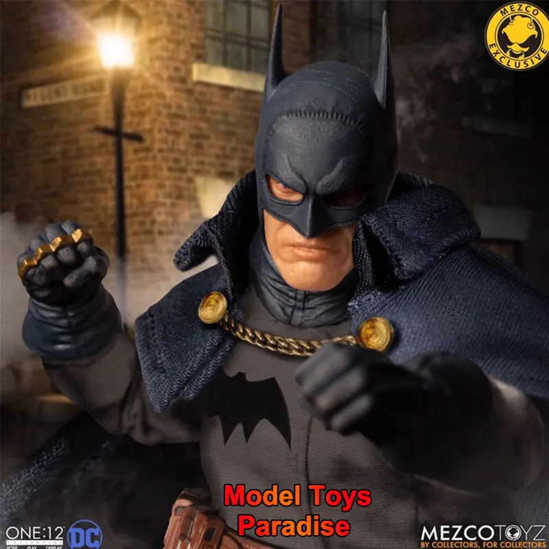 Mezco 1/12 Men Soldier Batman Gotham Super Hero With Boomerang Full Set 6inch Action Figure Collectible Toys Gifts