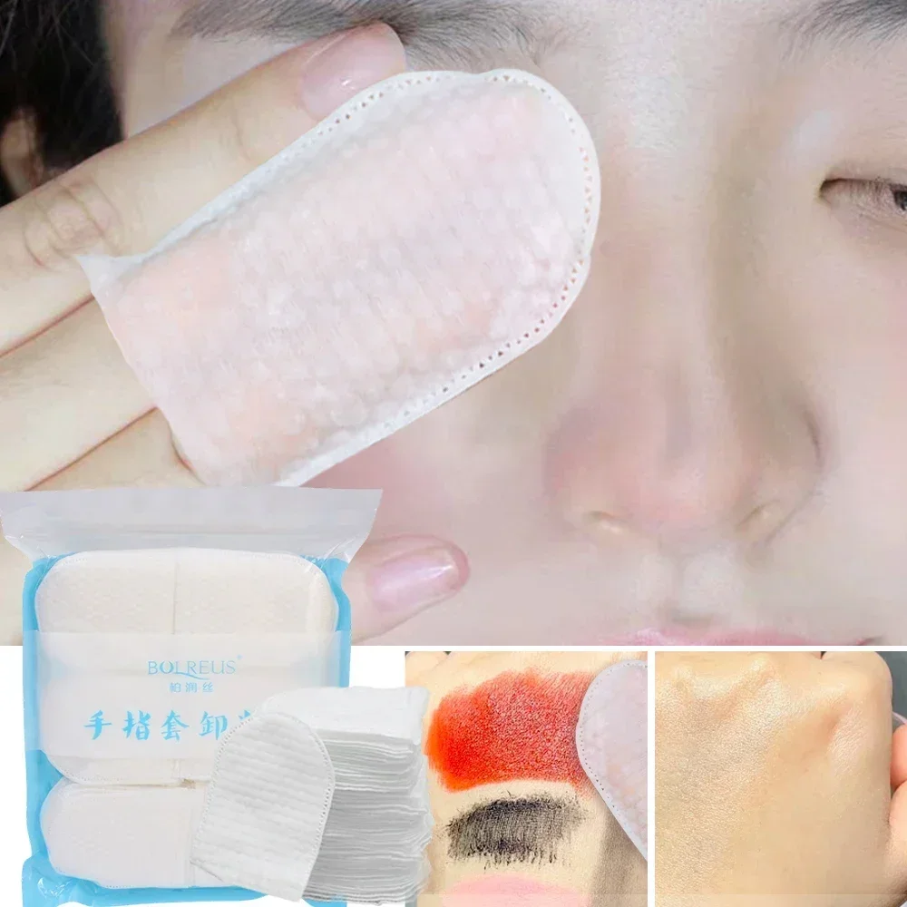 240 Uds. Almohadilla de algodón desmaquillante desechable tela suave no tejida toallita de papel de limpieza almohadilla cosmética toallitas de algodón de maquillaje en forma de U
