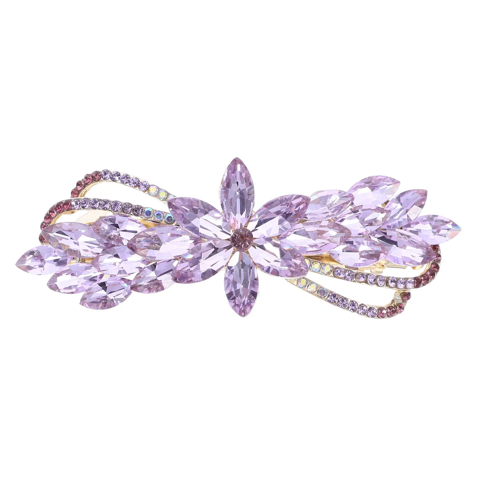 

Sparkling Rhinestone Hair Clip Women Spring Hairpin Crystal Hair Styling Tool Elegant Fashion Accessory for Office Casual Party