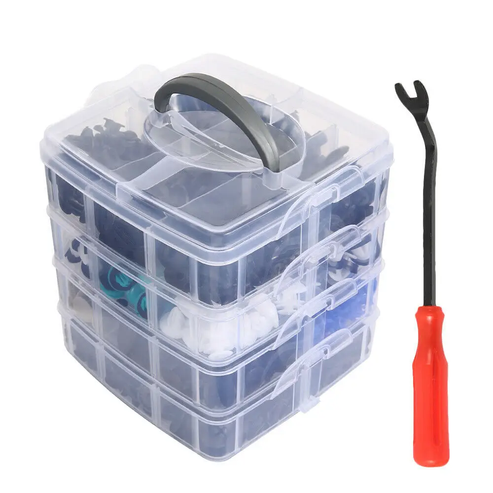 Auto Parts Car Snap 620pcs Boxed Nylon Expansion Screw Snap 16 Kinds of Bumper Fasteners Repair Kit