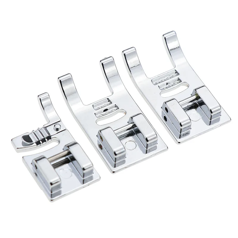 

Home Multifunctional Sewing Machine Accessories with Three Rope Presser Foot Sewing Kit with 3 5 7 Groove Presser Foot