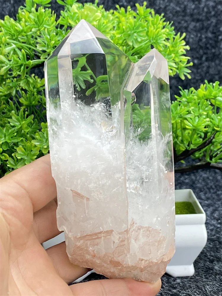 

Natural Quartz White Crystal Cluster Obelisk Reiki Healing Gemstone Wand Decorative Charm Supplies Home Decor Meditation Chakra