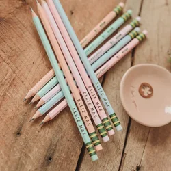 10pcs Personalized name Pencils Random Color Laser engraving  School Supplies kids boys glirs Gift back to school decoration