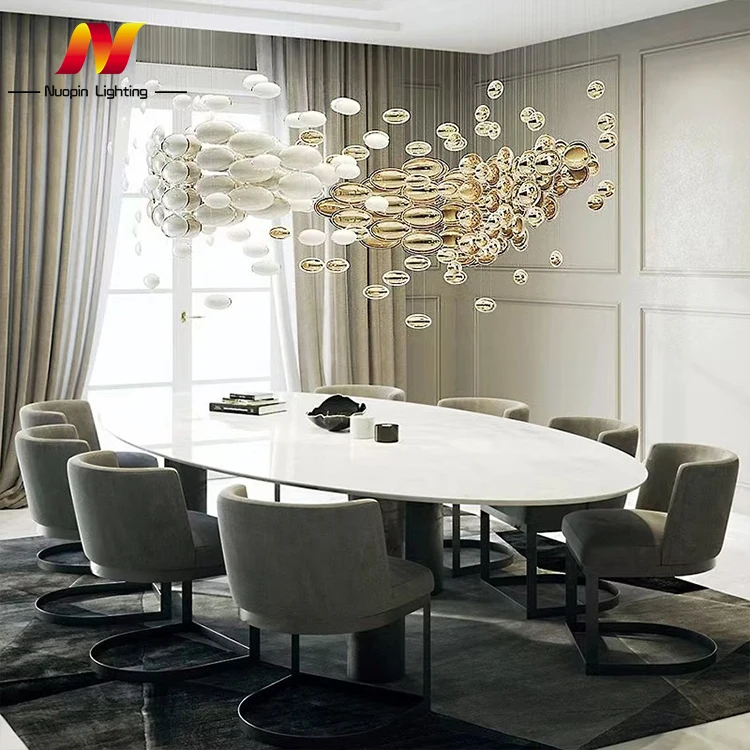 Contemporary Design Lightweight Indoor Decoration Lighting Dining Room Lamp Lighting Glass Ball Fixtures Led Chandelier