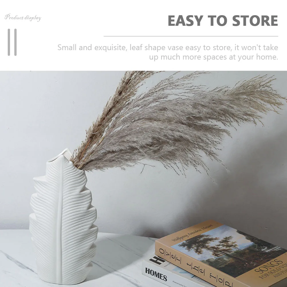 

Leaf Shape Ceramic Flower Vase Nordic Style Decorative Vase for Flower Arrangement Home Decor Vases Desktop Ornament