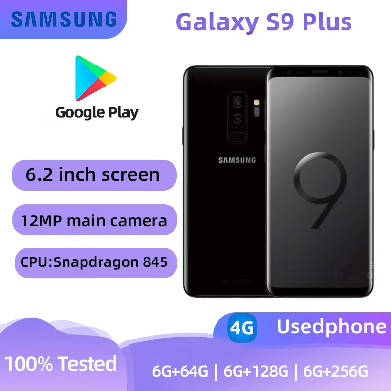 Samsung Galaxy S9 Plus S9+ 4G G9650 64/128/256GB ROM 6GB RAM Dual Sim Snapdragon Octa Core 6.2