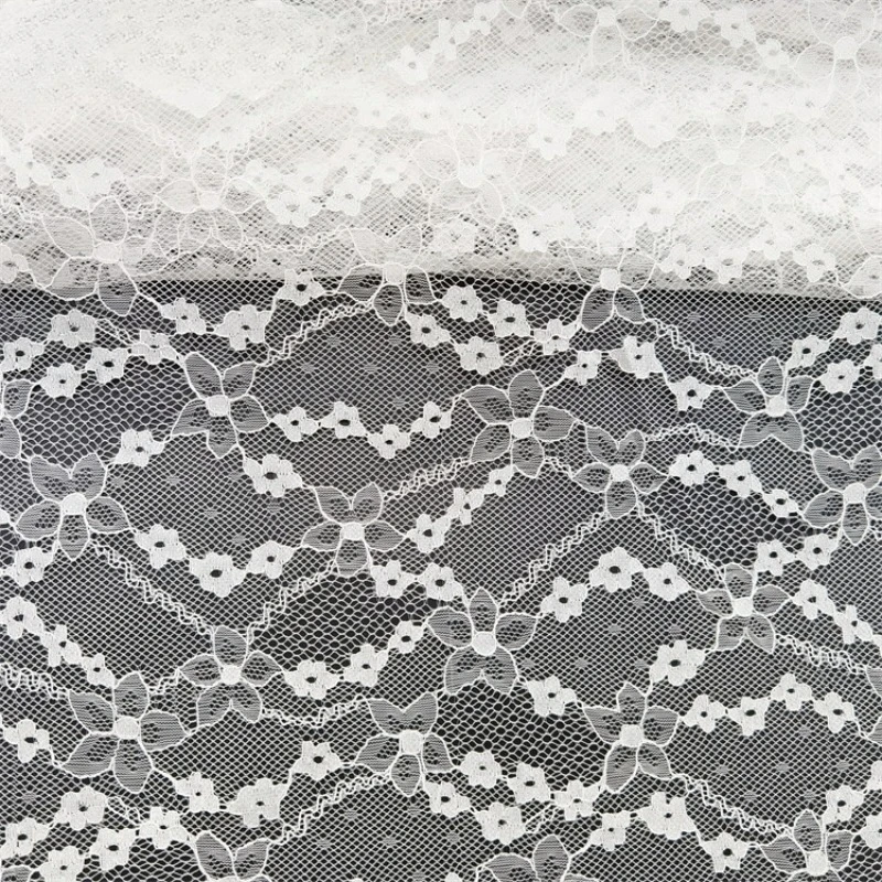 Mistlace Polyester Non-stretch Lace Fabric 3D star & Plum  Jacquard Floral Lace Thin  for Women Dress Lingerier Sewing ML256