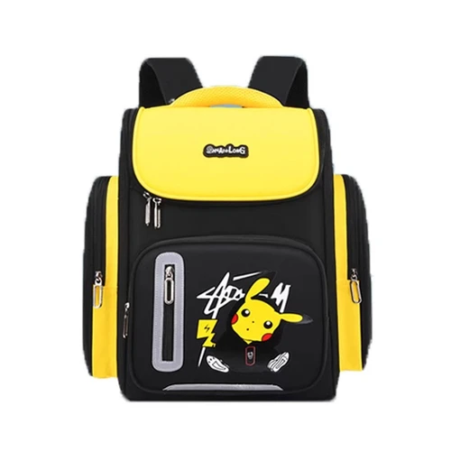 Imagen 2 del producto Mochila escolar para niños Pikachu, opciones multicolores, bolsa ergonómica de gran capacidad para protección de la columna vertebral, bolsa de libros para estudiantes de dibujos animados