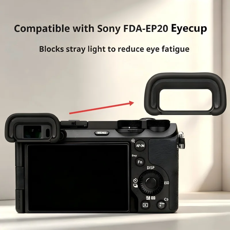 FDA-EP20 Eyecup Replacement for Sony A6700 Mirrorless, Soft Silicone Viewfinder Eyecushion Eye Cup Comfort Blocks Stray Light