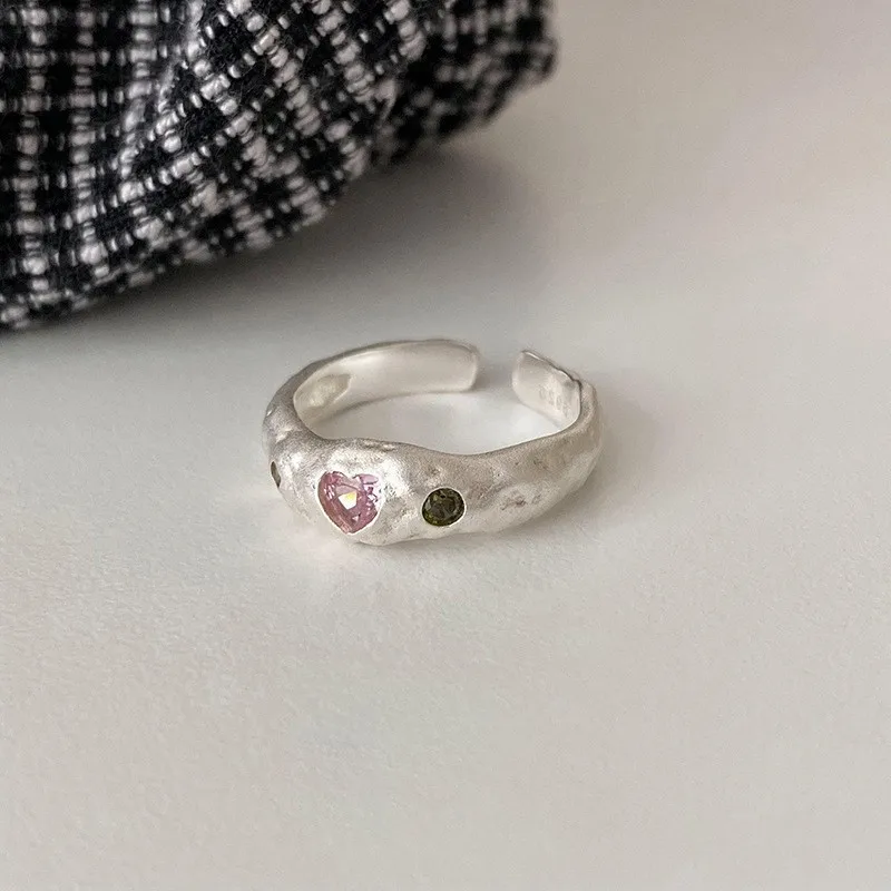 Women's 925 Sterling Silver Geometry Zircon Engagement Ring