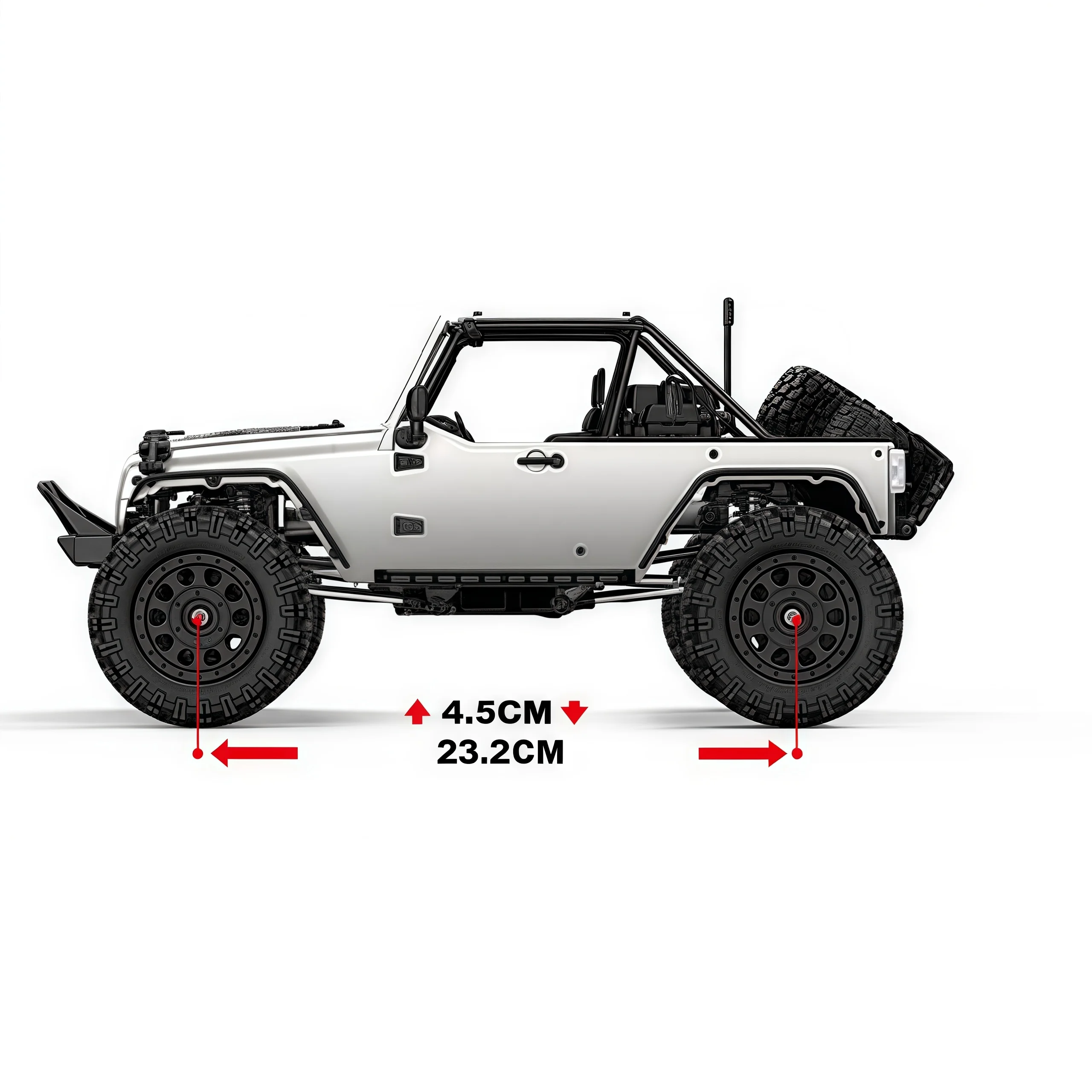 MXJ H12Y + coche de escalada todoterreno sin escobillas con Control remoto, escala grande 1:12, juguete sensorial de proporción completa