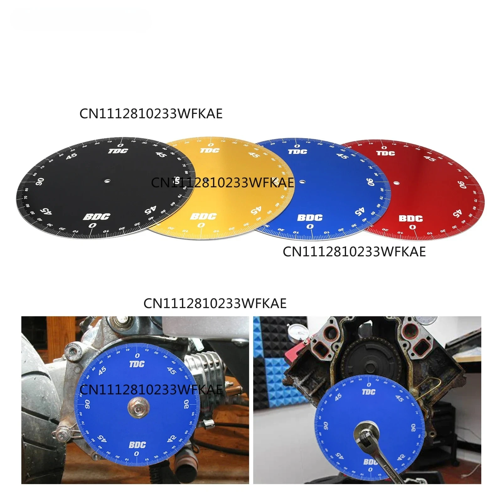 Engine Timing Dial Tool Timing Degree Wheel for 0.052 Inch Thick Aluminum with 6 3/4 Inch Outside Diameter and 6mm Center Hole