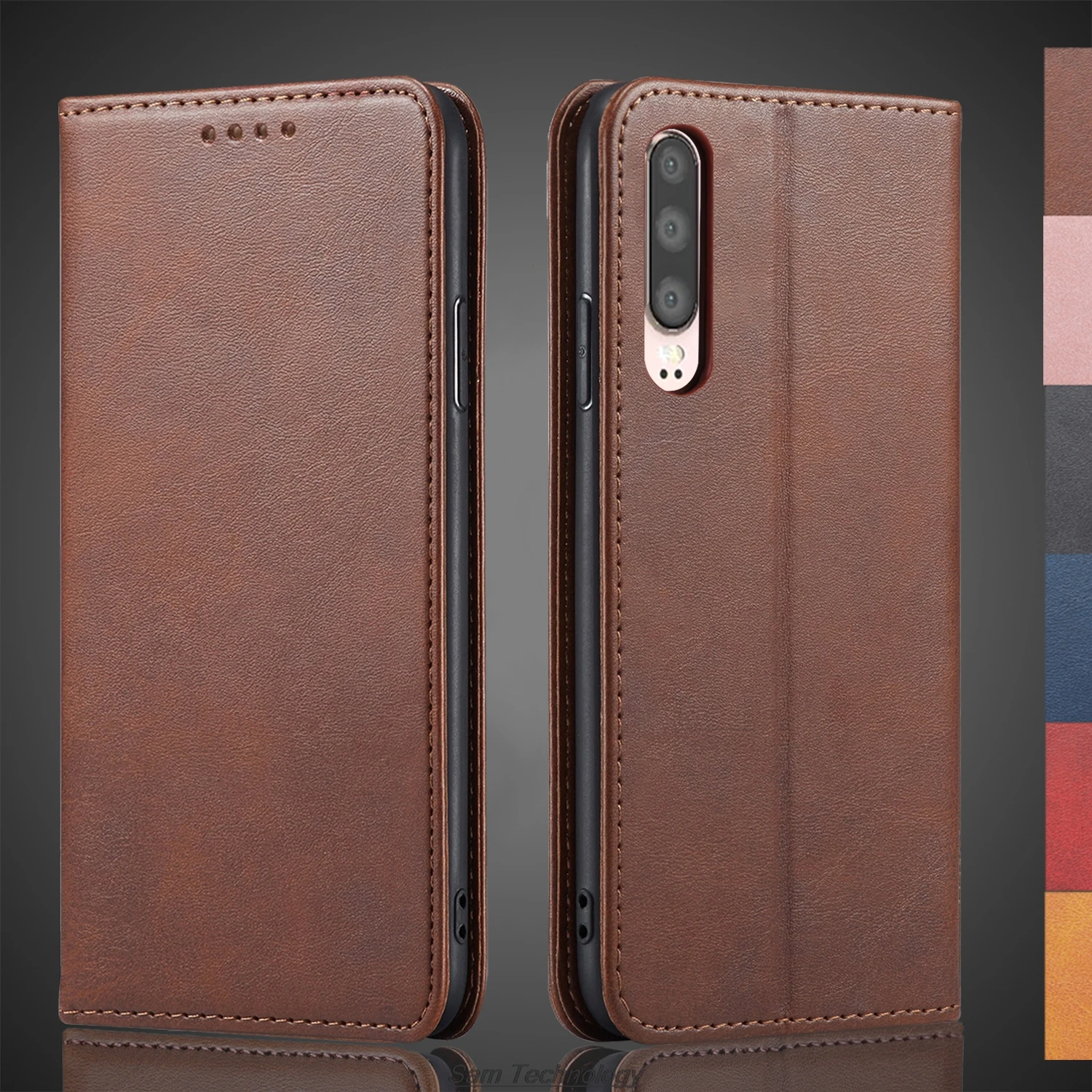 Magnetic attraction Leather Case for Huawei Ascend P30 6.1