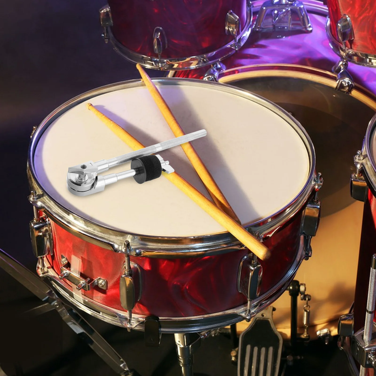 

Drum Half Stand Cymbal Holder Rotating Head Metal Stable Adjustable Compatible Compact Performance Cymbal Boom Attachment