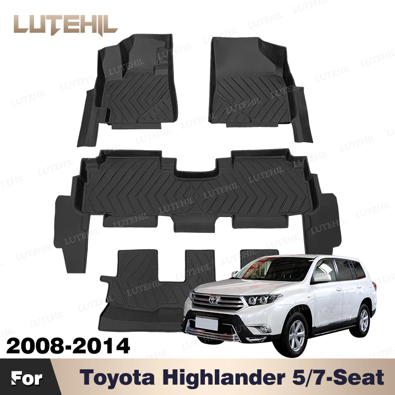 

Всепогодный напольный коврик из ТПЭ для Toyota Highlander 5/7-Seat 2008-2014 13 12 11 10 09 Коврик Авто Внутренняя защита Аксессуары