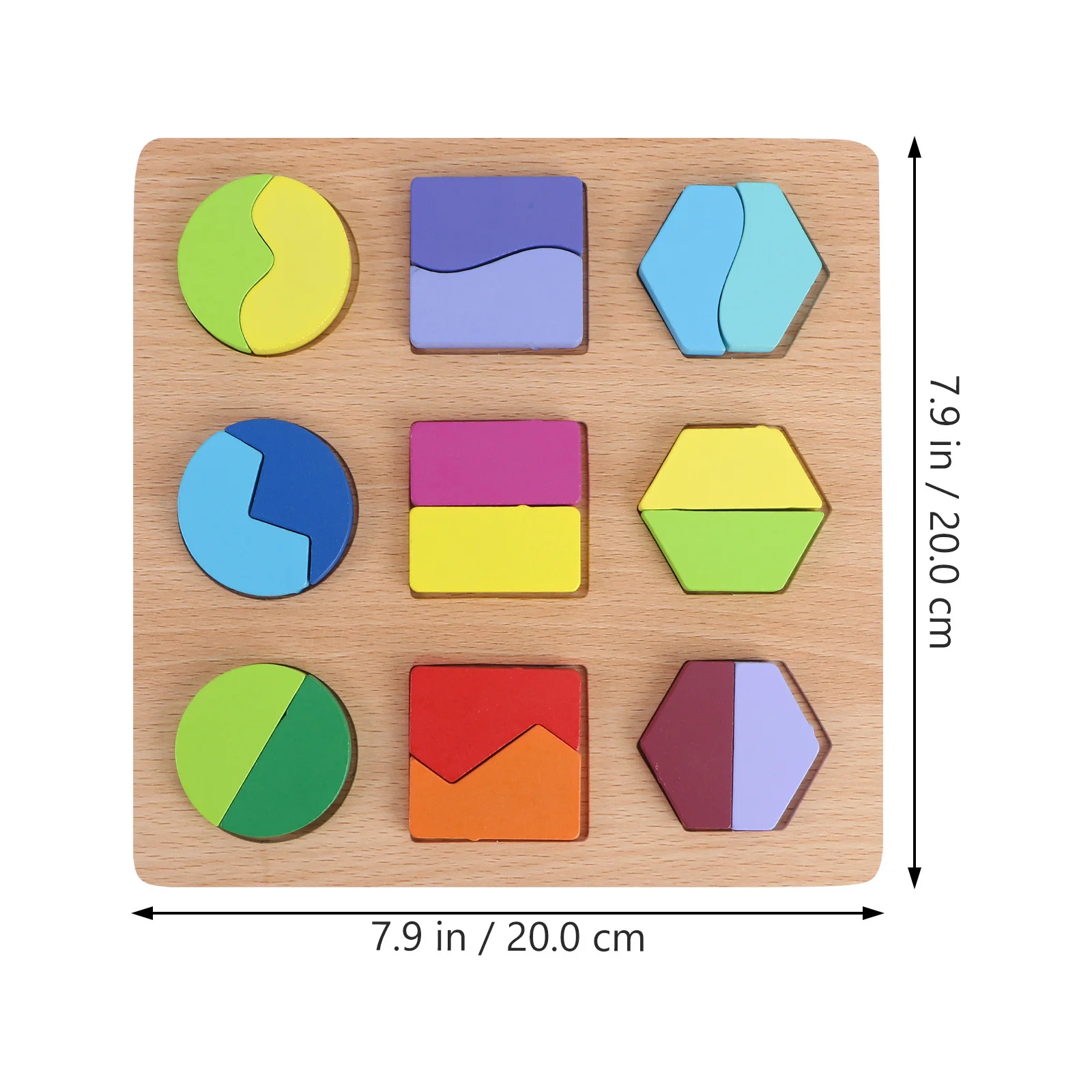 1 set 1 Set Puzzle a forma di legno Gioco di abbinamento per bambini Matematica educativa per i più piccoli Sviluppo cognitivo Blocchi puzzle per bambini